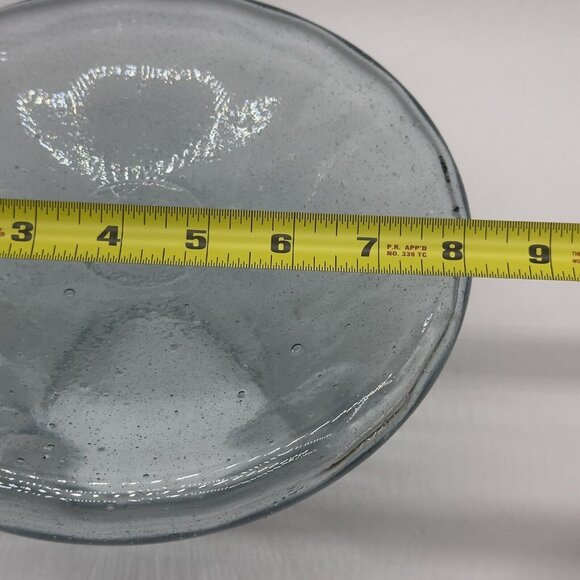 Vtg Mexican Hand Blown Glass Decanter Mercury  Sphere Stopper RARE Cone Shape - Picture 9 of 11